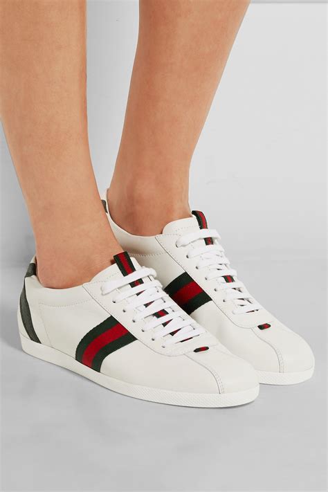 gucci black and white stripe shoes|white Gucci sneakers women's.